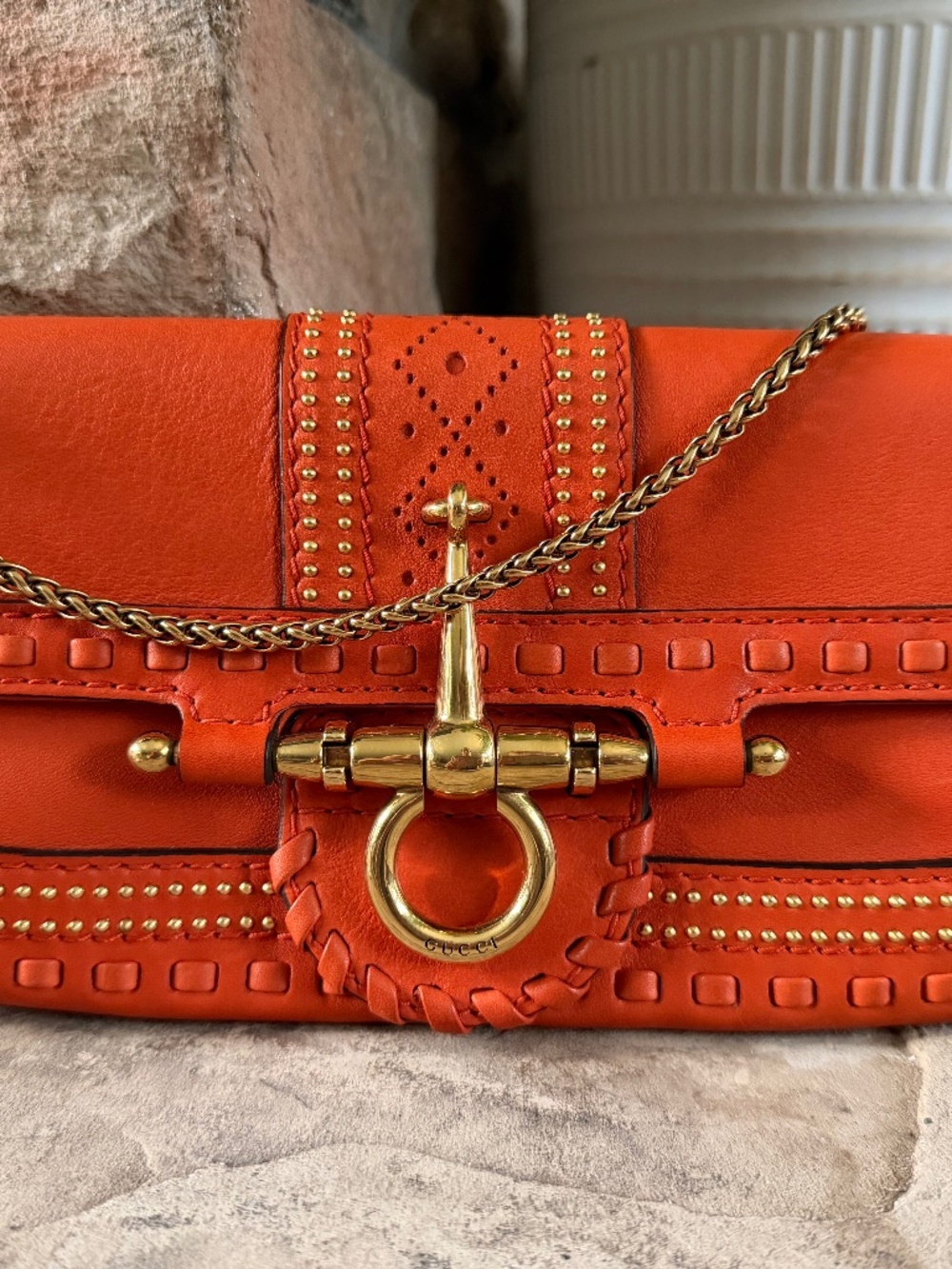 Gucci Snaffle Bit Shoulder Bag - Orange